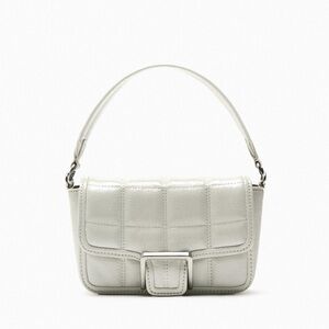Zara QUILTED BUCKLE CROSSBODY BAG